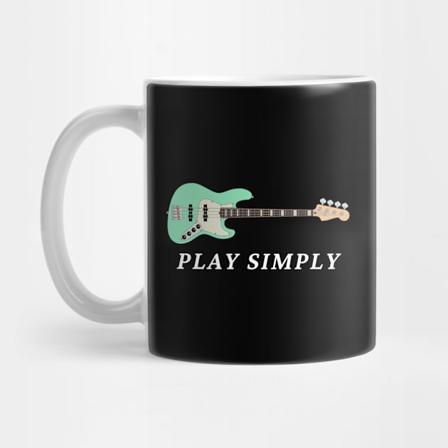 Play Simply Bass Guitar Surf Green Color by nightsworthy